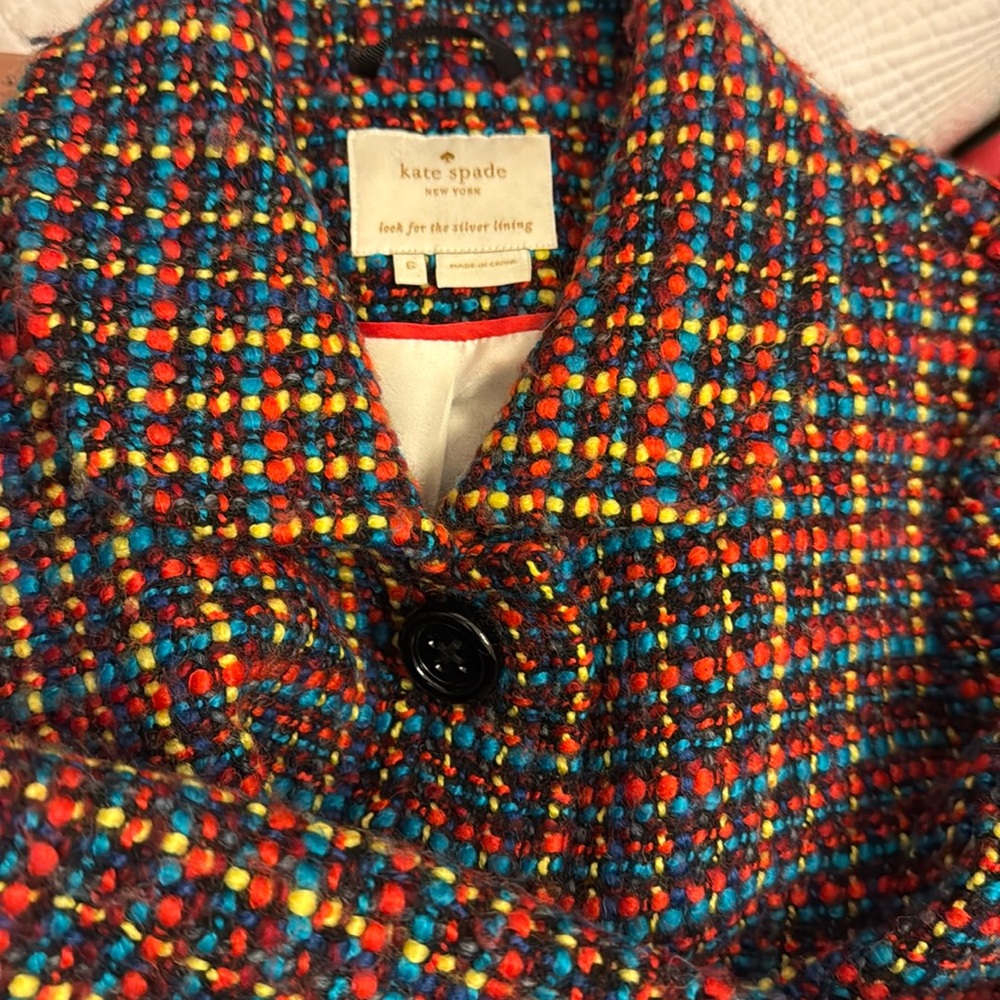Kate Spade ♠️ Tweed Pattern Blazer 6 - Picture 2 of 7